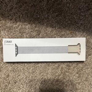 NWT - SOLACE | APPLE WATCH - Slim Braided Loop Band | LARGE | Cream